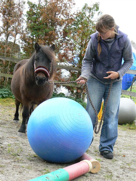 Fia puttar boll med Annica.JPG